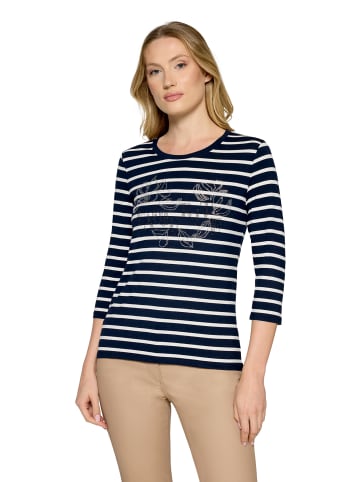 Betty Barclay Ringelshirt mit Schmucksteinen in Dunkelblau/Weiß