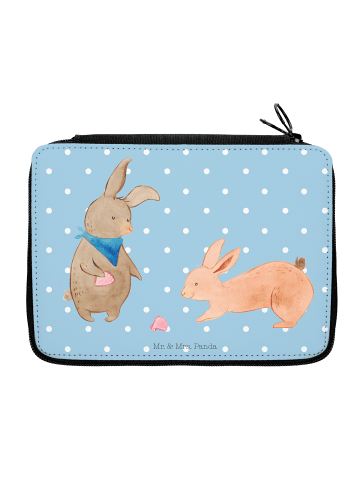 Mr. & Mrs. Panda Federtasche Hasen Muschel ohne Spruch in Blau Pastell