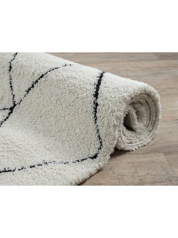 KADIMA DESIGN Shaggy-Teppich Berber weich wohnlich Wohnzimmer Schlafzimmer in Schwarz