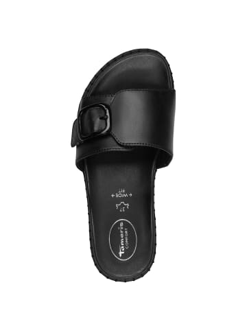 Tamaris WIDE FIT Pantolette in BLACK NAPPA