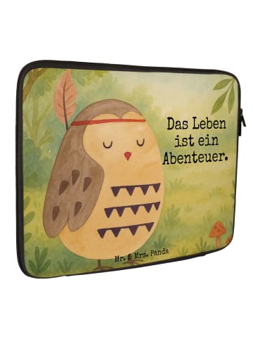 Mr. & Mrs. Panda Notebook Tasche Eule Federschmuck Design mit Sp... in Weiß