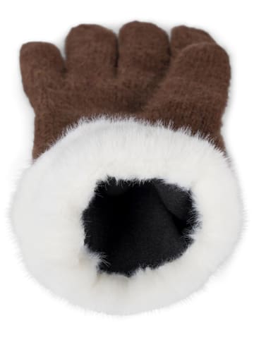 styleBREAKER Strickhandschuhe in Dunkelbraun