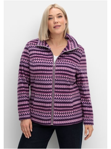 sheego Fleecejacke in traube gemustert