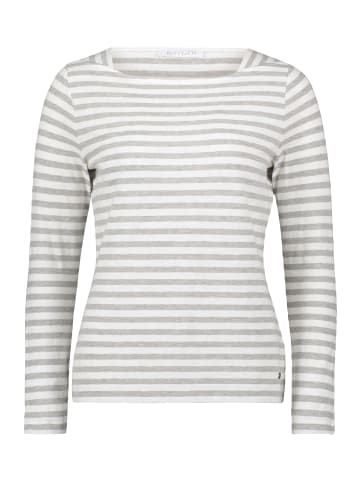 BETTY & CO Ringelshirt mit U-Boot-Ausschnitt in Weiß/Grau