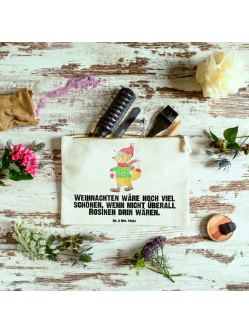 Mr. & Mrs. Panda Kosmetiktasche Fuchs  Schlittschuhe mit Spruch in Weiß