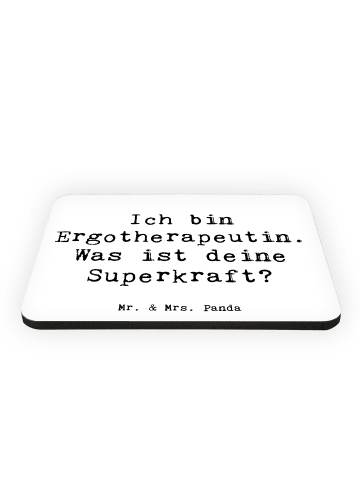 Mr. & Mrs. Panda Magnet Spruch Super Ergotherapeutin mit Spruch in Weiß