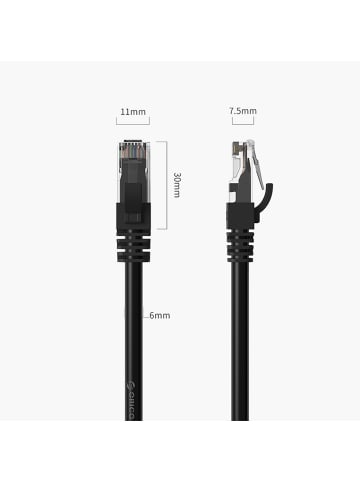 Orico PUG-C6 CAT6 1000 Mbit/s RJ45 Ethernet-Netzwerkkabel LAN Rund 5 m