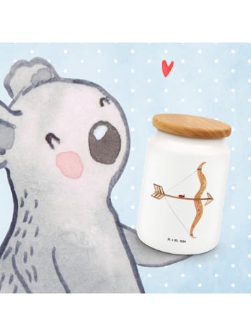 Mr. & Mrs. Panda Keksdose Sternzeichen Schütze ohne Spruch in Weiß