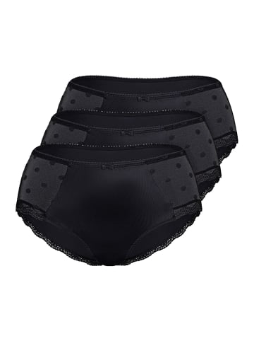 Sassa 3er Pack Panty in Schwarz