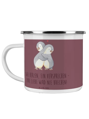 Mr. & Mrs. Panda Camping Emaille Tasse StandeMenschtliche Trauung V... in Kaffa Coffee