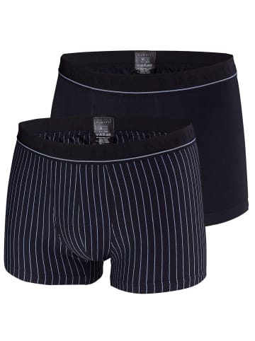 Bugatti Boxershorts 2er Pack in Schwarz / gestreift