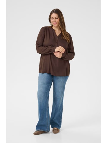 KAFFE curve Langarm-Bluse KCsida Regular fit in Black Coffee