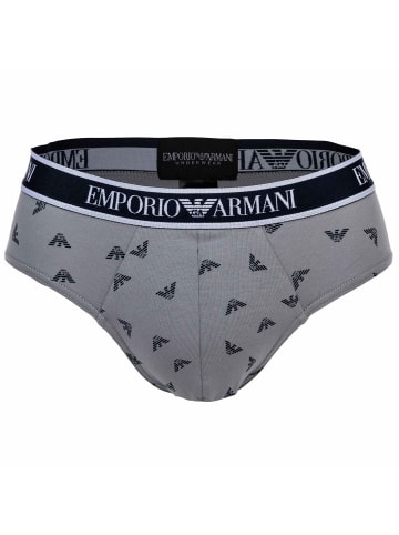 Emporio Armani Slip 3er Pack in Dunkelblau/Grau/Petrol