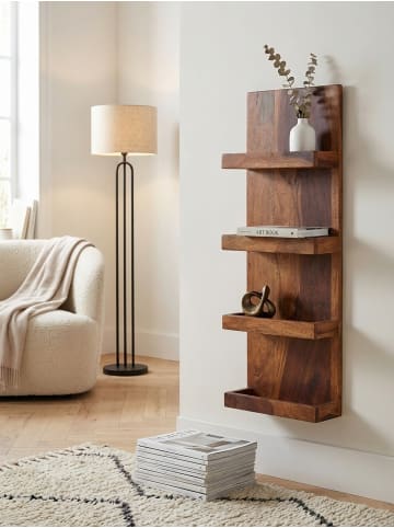 KADIMA DESIGN Wandregal 30x80x10 cm Massivholz Hängeregal Modern