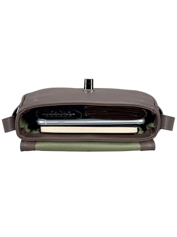 Leonhard Heyden Nizza Umhängetasche Leder 20 cm taupe