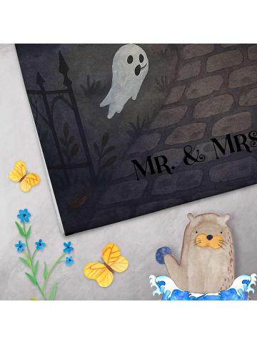 Mr. & Mrs. Panda Handtuch Geister Villa Design ohne Spruch in Weiß