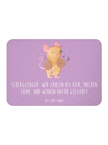 Mr. & Mrs. Panda Kühlschrankmagnet Schlagzeuger Stolz mit Spruch in Lavendeltraum