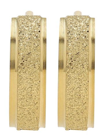 Adeliás Damen Ohrringe – Klappcreole aus Edelstahl in gold