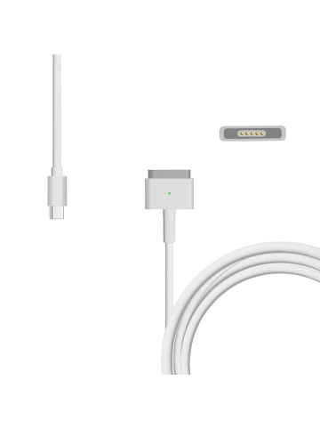 Wisam Teltech Netzkabel für Apple MG2 65W USB-C - MagSafe 2 1,8m weiß TCA-13