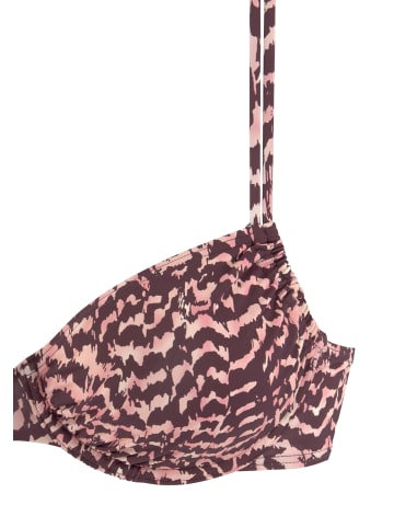LASCANA Bügel-Bikini-Top in bordeaux bedruckt