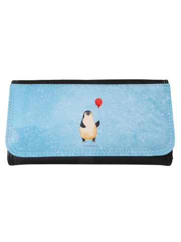 Mr. & Mrs. Panda Brieftasche Damen Pinguin Luftballon ohne Spruch in Eisblau