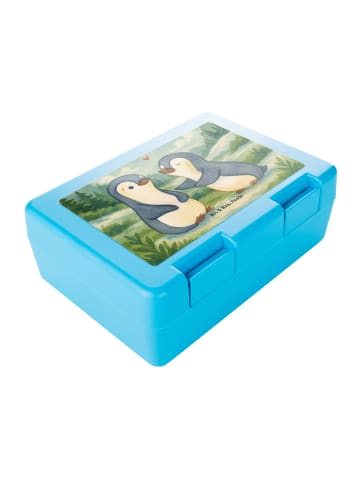 Mr. & Mrs. Panda Bentobox Pinguine trösten Design ohne Spruch in Weiß