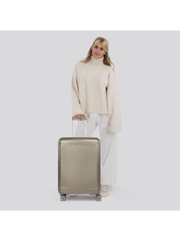 PICARD Vienna 4 Rollen Trolley M 65 cm mit Dehnfalte in champagner