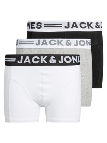 JACK & JONES Junior 3er Pack Boxershorts in light grey melange