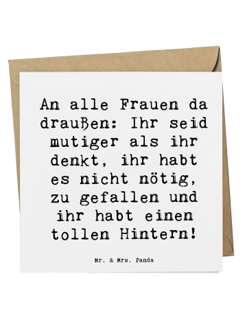 Mr. & Mrs. Panda Grußkarte Spruch Mut und Hoffnung mit Spruch in Weiß