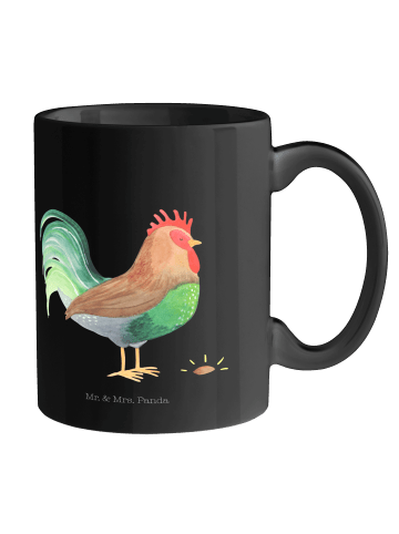 Mr. & Mrs. Panda Kaffeetasse Hahn Korn ohne Spruch in Schwarz