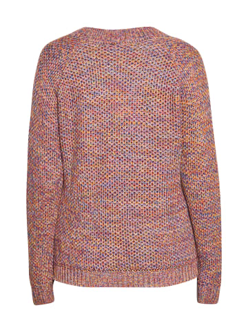 IZIA Damen Strick Pullover in Limette Mehrfarbig