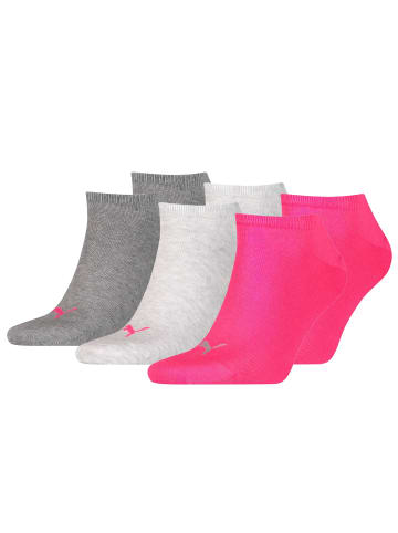 Puma Socken PUMA UNISEX SNEAKER PLAIN 6P in 656 - middle grey mélange/pink