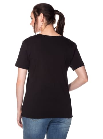 sheego T-Shirt in schwarz