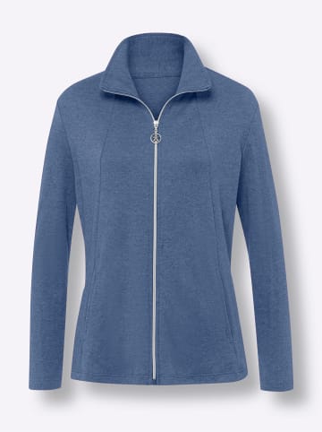 Sieh an! Shirtjacke in jeansblau-meliert