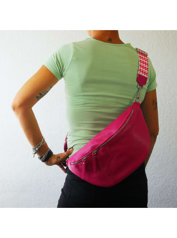 Florence Leder Gürteltasche Florence Tasche pink ca. 37cm