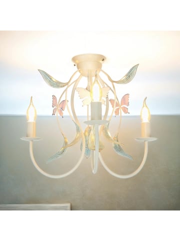 Licht-Erlebnisse Deckenlampe (B)60 x (L)60 x (H)38 cm in Weiß Rosa Grün