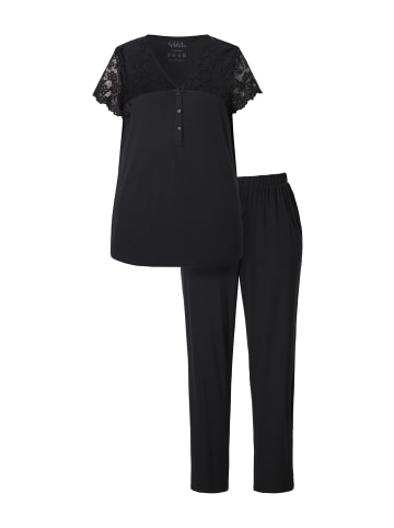 Ulla Popken Pyjama in schwarz