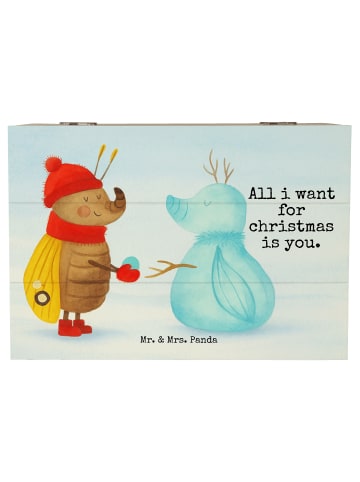 Mr. & Mrs. Panda Aufbewahrungsbox Nachtfalter Schneemann Design ... in Weiß