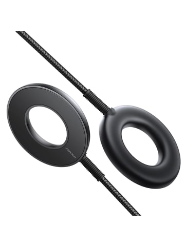 Wisam Magnetisches Ladegerät Wireless 15W Schnellladen für Smartphones schwarz