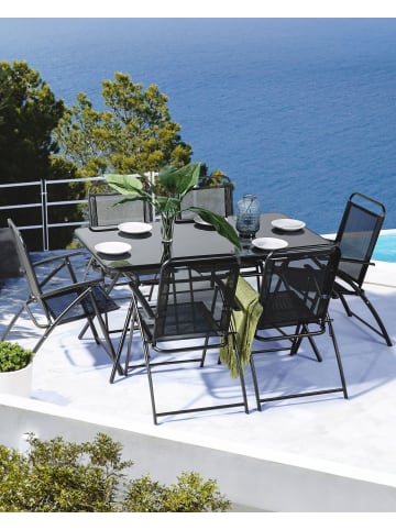 Beliani 6er-Set Gartenstuhl LIVO in Schwarz
