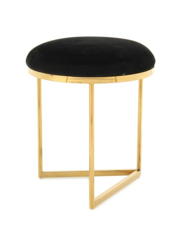 Kayoom Hocker Conny in Schwarz / Gold