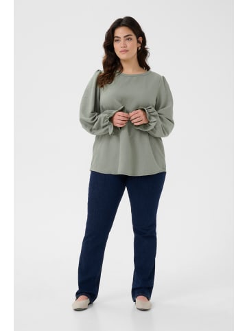 KAFFE curve Langarm-Bluse KCniki Regular fit in Vetiver CC