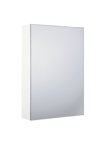 Beliani Bad-Spiegelschrank PRIMAVERA in Weiß/Silber - (W) 40 x (H) 60 x (L) 14 cm