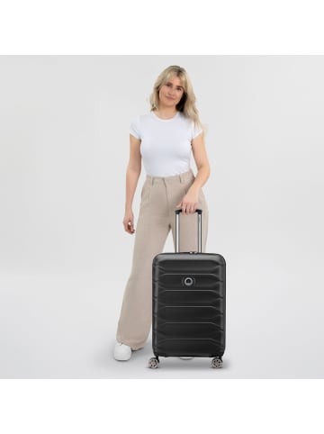 Delsey Meteor 4 Rollen Trolley 68 cm mit Dehnfalte in black