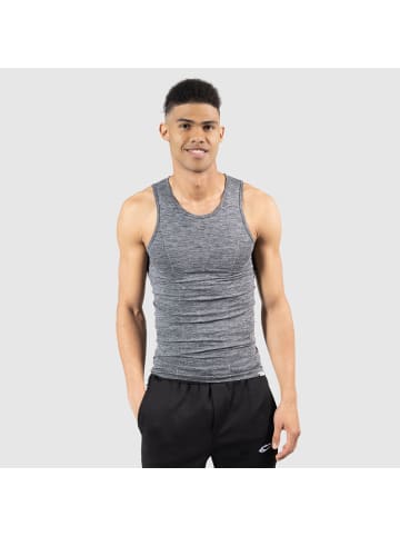 SMILODOX Tank Top Sergio in Anthrazit Melange