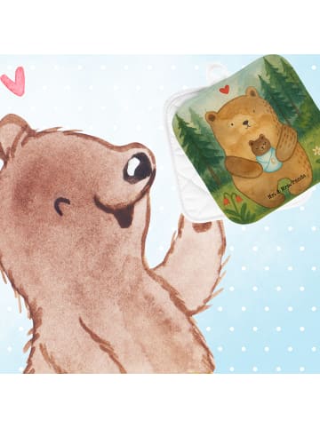 Mr. & Mrs. Panda Topflappen Bär Baby Design ohne Spruch in Weiß