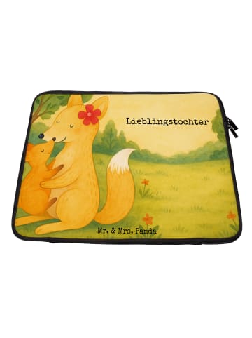 Mr. & Mrs. Panda Laptop Tasche Fuchs Mama Design mit Spruch in Weiß