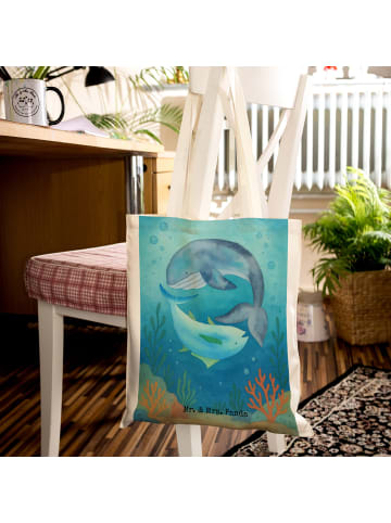 Mr. & Mrs. Panda Schultasche Walfisch Thunfisch Design ohne Spruch in Weiß