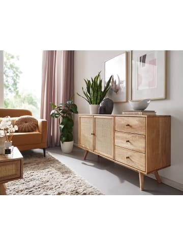 KADIMA DESIGN Mangoholz Sideboard, einzigartiges Design, stabile Konstruktion, Stauraum