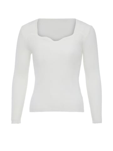 aleva Damen Strickpullover in Wollweiss